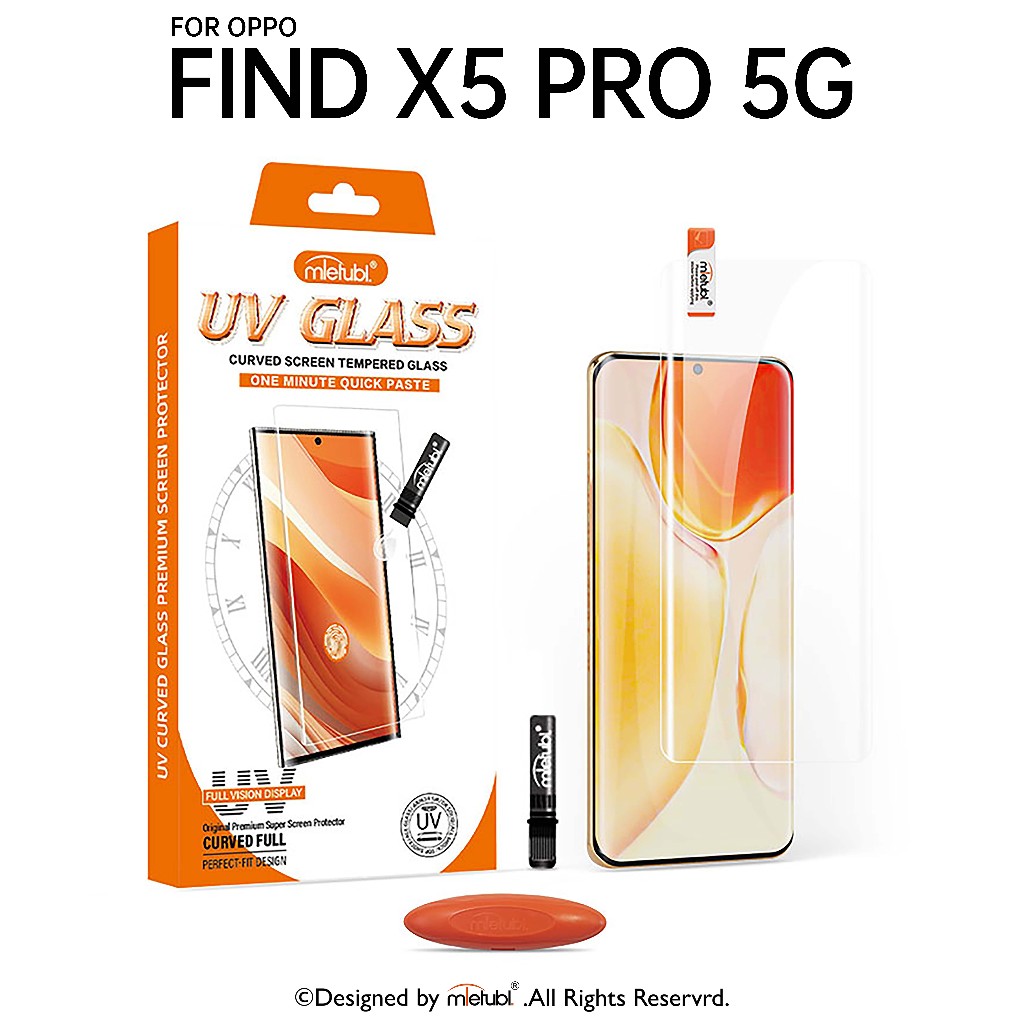 กระจกนิรภัย UV Mietubl For OPPO Find X5 Pro 5G แถมอุปกรณ์ติดฟรี เต็มจอ