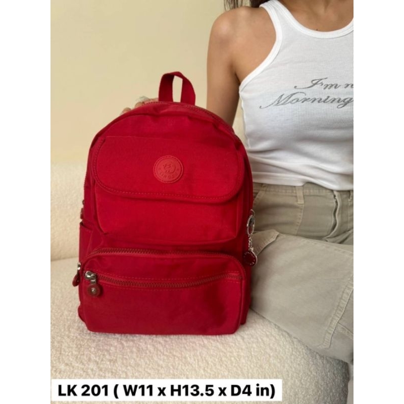 84-LK201  กระเป๋าเป้  ไซส์ใหญ่ ผ้าร่ม สวย ใบกำลังดี รุ่น LK- 201 ขนาด 11"  มี มี 8 สี