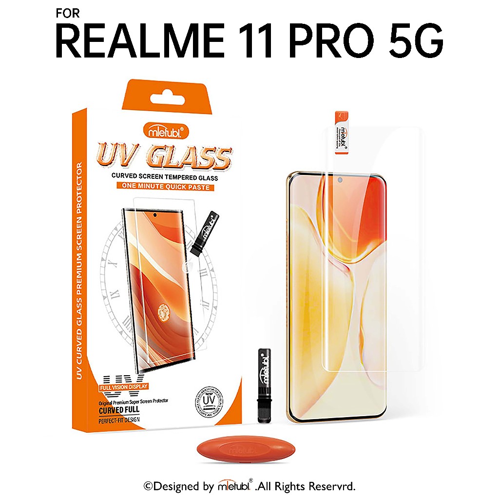 กระจกนิรภัย UV Mietubl For REALME 11 Pro 5G แถมอุปกรณ์ติดฟรี เต็มจอ