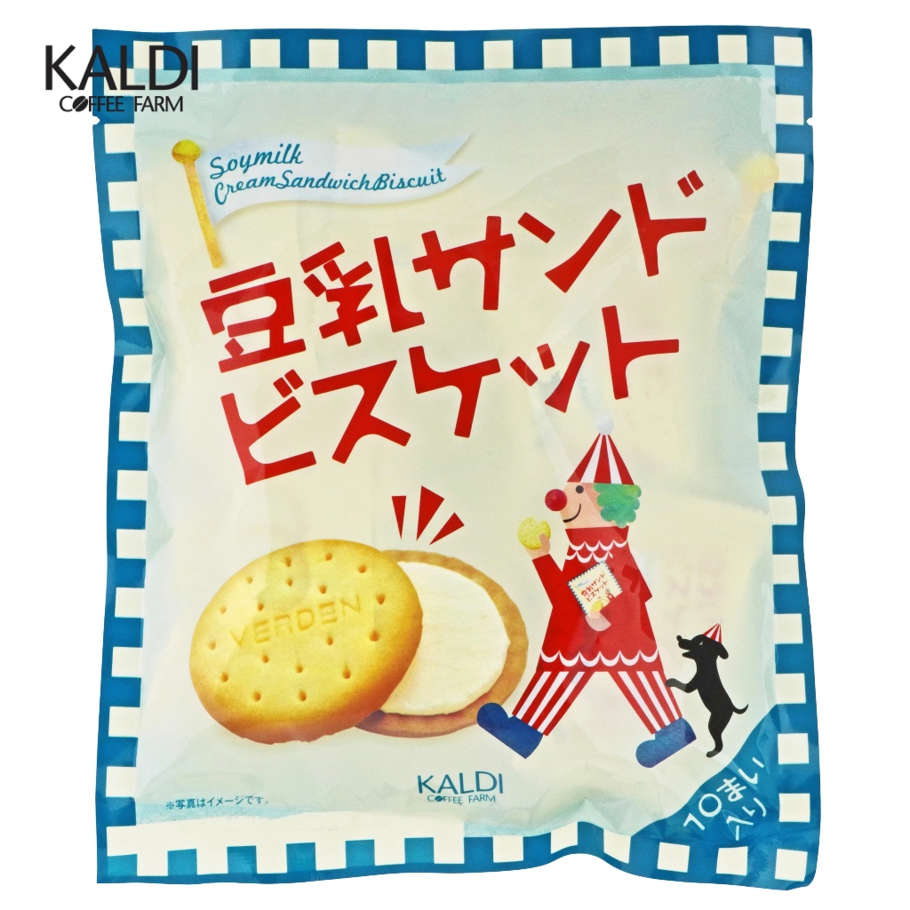 (BBF 28/11/2026) KALDI บิสกิตไส้ครีมรสนมถั่วเหลือง 140g