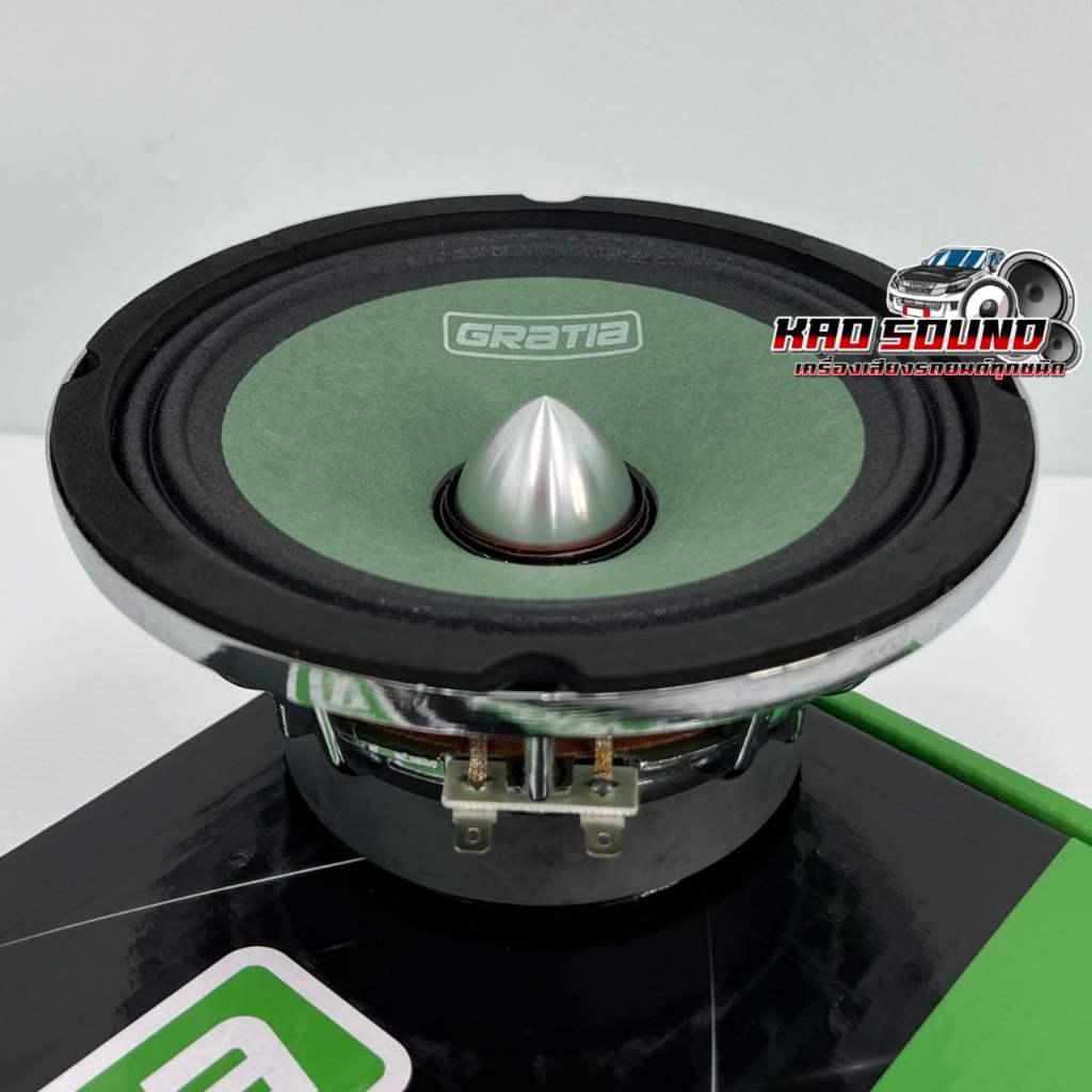 GRATIA ลำโพงเสียงกลาง 6.5นิ้ว เฟสปลั๊ก โครงเหล็กหล่อ รุ่น GT-6100FB งานแบรนด์Gratia วอยซ์38มิล แม่เหล็ก100x20มิลเสียงดัง
