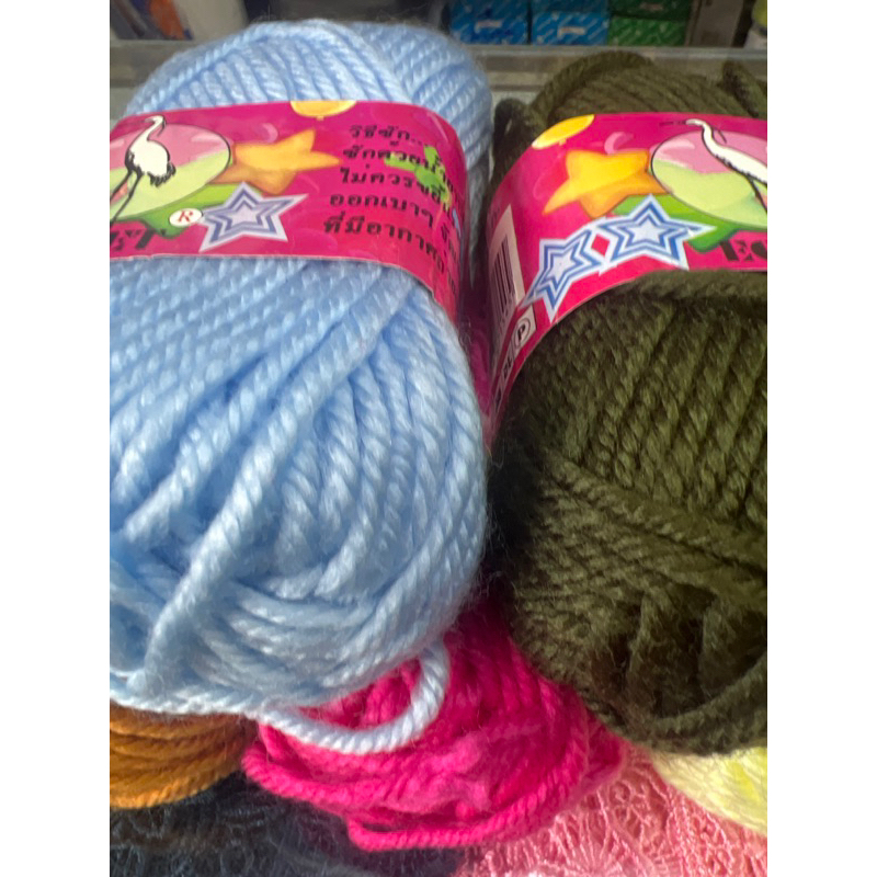 ไหมตรานกกระยางขนาด40กรัมเส้นใหญ่3ply
