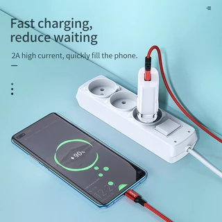 HOCO X14 สายชาร์จมือถือ สำหรับ Micro/Type-C/iOS กระแสไฟสูงสุด 2.0A สายชาร์จ 1-3 เมตร สายถักไม่พันกัน