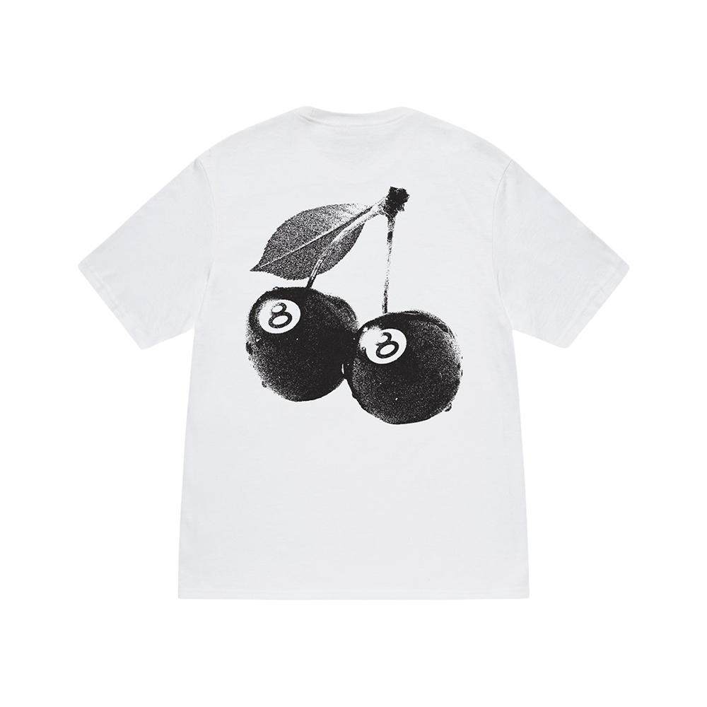 Stussy Cherries T-Shirt US (White, Black, Fog, Storm, Orchid, Moss, Navy, Berry)
