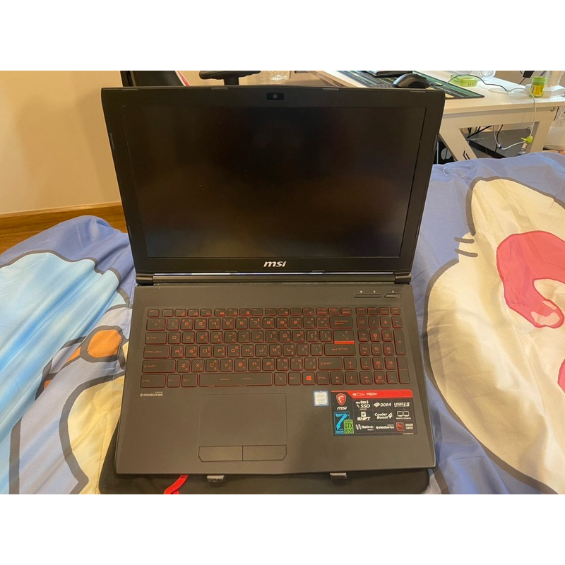 โน๊คบุ๊คมือสอง MSI GL62M 7RDX i7+gtx1050 ram 12gb