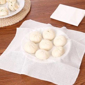 ผ้าขาวบาง (เล็ก) สำหรับนึ่งอาหาร นำกลับมาใช้อีกครั้ง #C100