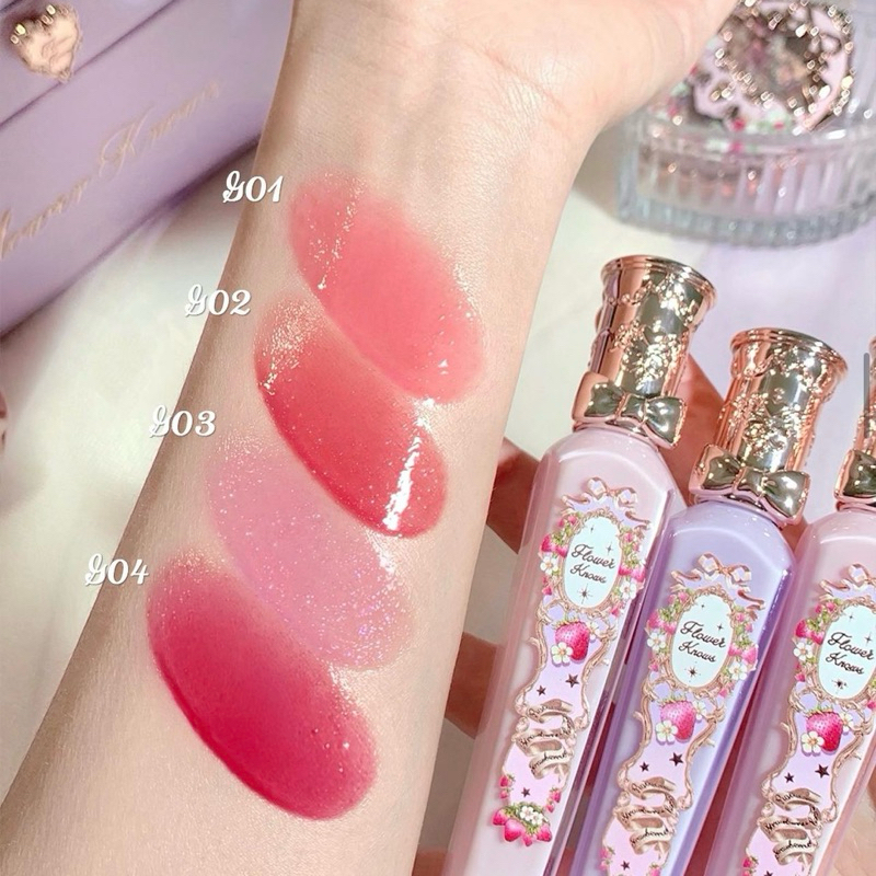 พร้อมส่ง โกลวี่ลิปกลอส Flower Knows คอลเลคชั่น Strawberry Rococo รุ่น Limited