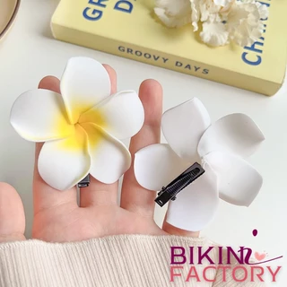 BIKINI FACTORY กิ๊บหนีบผม แต่งดอกลีลาวดี แฟชั่น 🌸 กิ๊บหนีบสีขาว เครื่องประดับน่ารัก BK-001