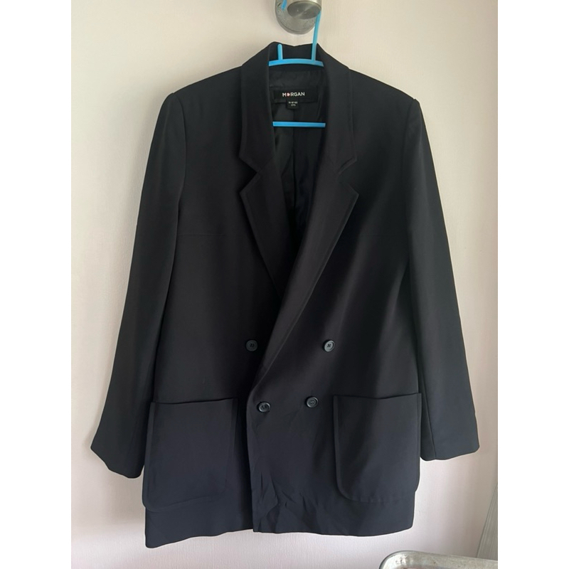 เสื้อสูทมือ2 Morgan สภาพ 90% อก 42 ยาว 28 นิ้ว สีกรมเข้มเกือบดำ