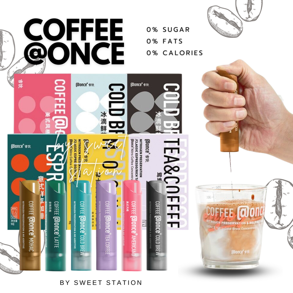 Cold brew Coffee กาแฟสกัดเย็น (1กล่อง/6ชิ้น) กาแฟ นำเข้า กาแฟอัดก๊าซไนโตรเจน เข้มข้น มี6แบบ อเมริกาโน่ มอคค่า ลาเต้