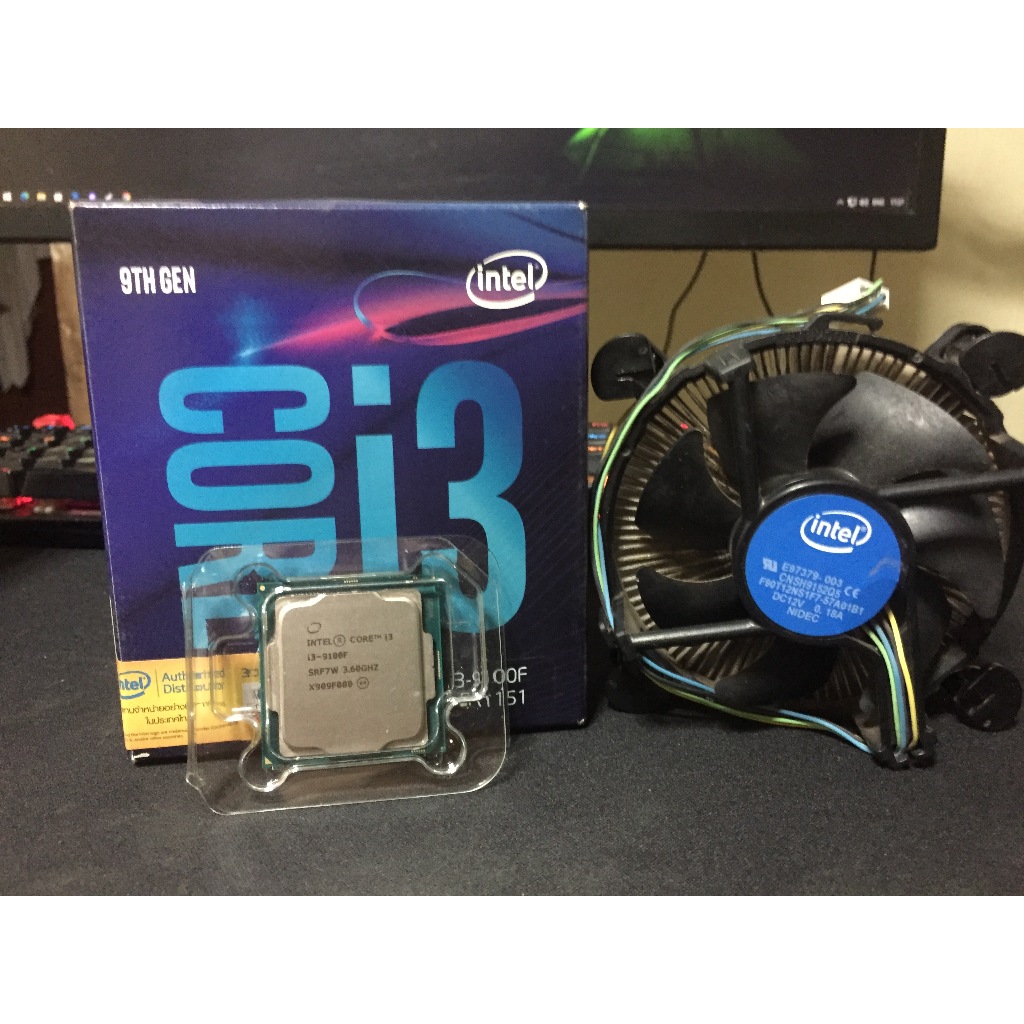 ขายCpu Intel Core i3 9100f มือสอง ใช้งานได้ปกติ มีกล่อง มีฮีทซิงค์
