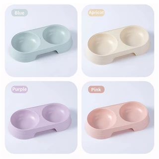 ชุดชามให้อาหารสัตว์เลี้ยง ชามอาหารสัตว์เลี้ยง สัตว์เลี้ยง น้องแมว สุนัข ชาม2ช่อง