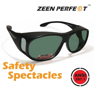 แว่น Safety ZEEN PERFECT แบบสวมทับแว่นสายตาได้ มีกระบังด้านข้าง