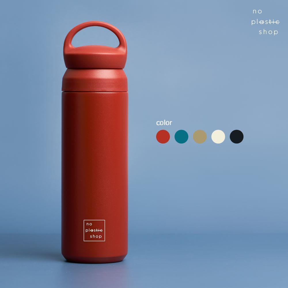 No plastic กระบอกน้ำ แก้วน้ำเก็บความร้อนเย็น แบบมีหูหิ้ว-เย็นได้ 6 ชั่วโมงสแตนเลส304 คุณภาพสูง 500ml