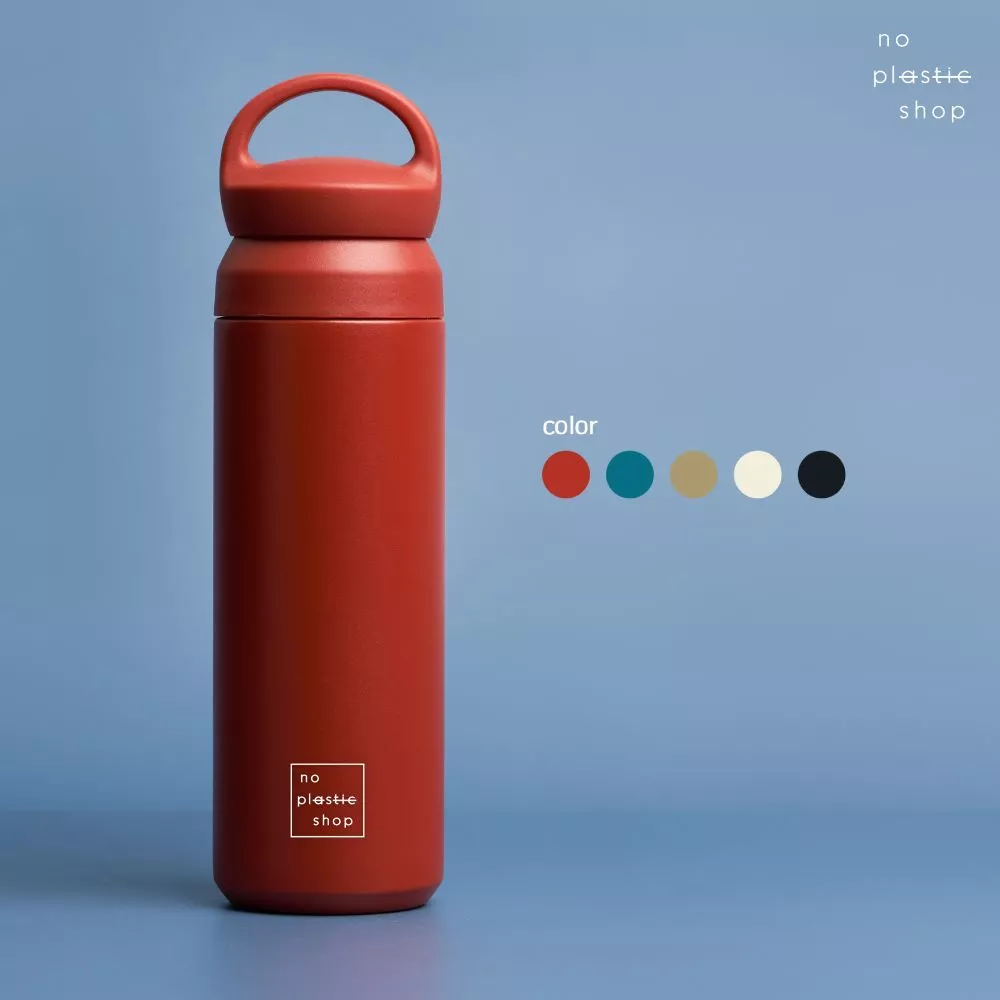 No plastic กระบอกน้ำ แก้วน้ำเก็บความร้อนเย็น แบบมีหูหิ้ว-เย็นได้ 6 ชั่วโมงสแตนเลส304 คุณภาพสูง 500ml
