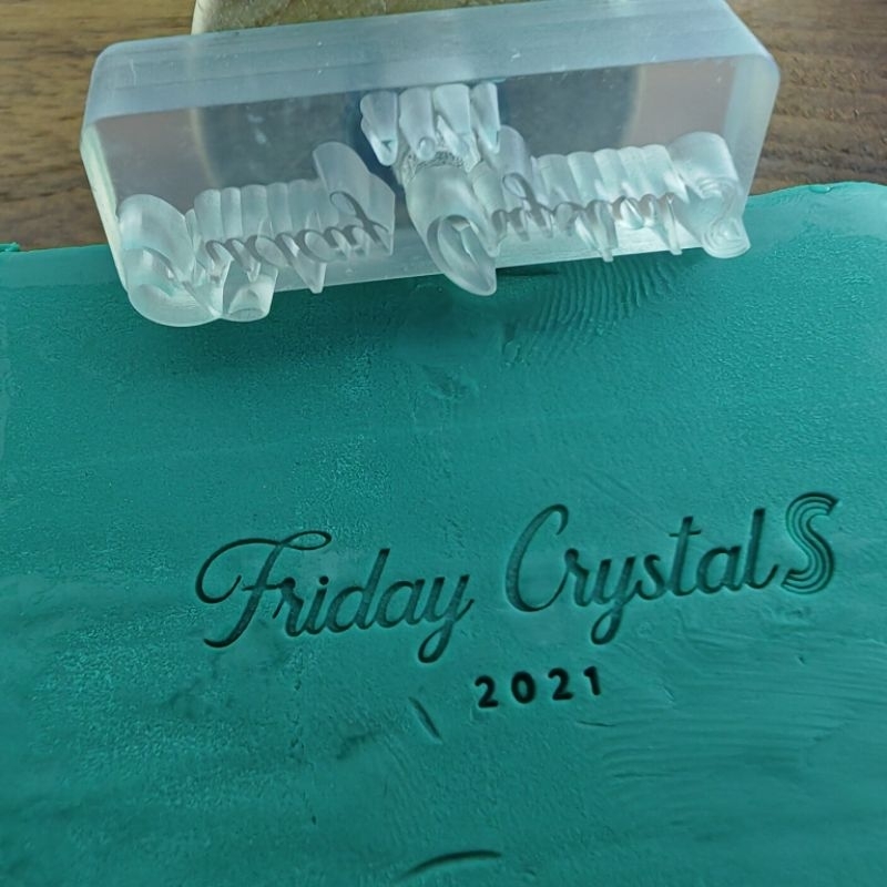 ตัวปั้มกดลายสบู่ กดลายดินเผา งานสั่งทำตามแบบ เนื้อเรซิ่น พร้อมด้ามจับไม้