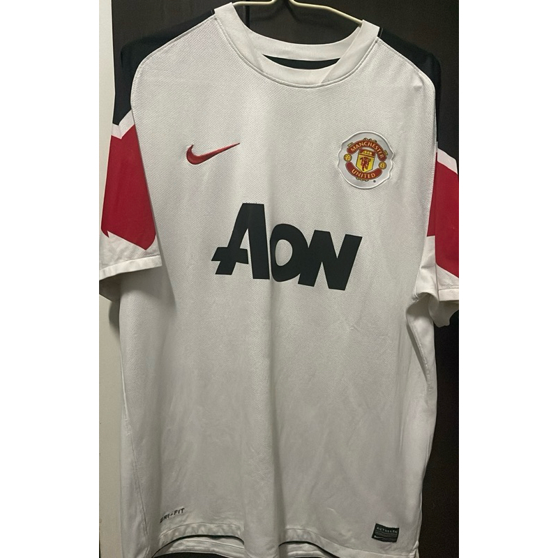 เสื้อแมนยู เยือน ปี2010-11 แท้ L อก46 ยาว28 manchester united 2010/11 away kit