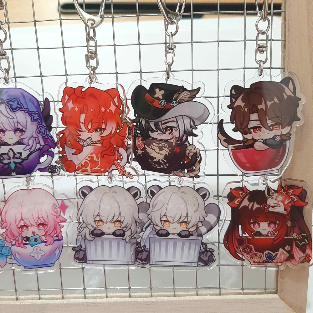 พวงกุญแจอะคริลิก5cm แฟนอาร์ต รางดาว (Honkai Star Rail) | set แก้ว Robin Firefly Jiaoqiu Kafka Boothill Argenti Sparkle