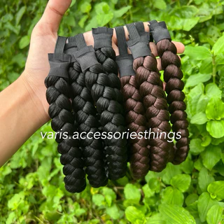 พร้อมส่ง เปียยางยืดที่คาดผมรับปริญญา งานแต่ง ผมเปียปลอม เปียผมพยาบาล