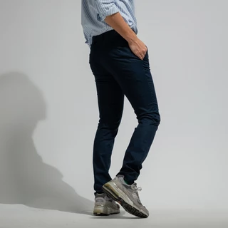 era-won กางเกงสแลคขายาว ทรง super skinny (กระบอกเล็ก) เอวยางยืด รุ่น Workday University - R สี Dark Blue
