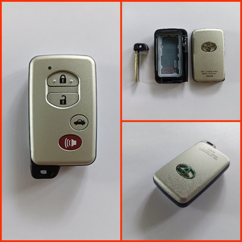 กรอบรีโมทรถ กรอบกุญแจ Toyota Camry 2.4, Camry Hybrid, Altis 2.0 (08-13), Prius, Prius Hybrid พร้อมลู
