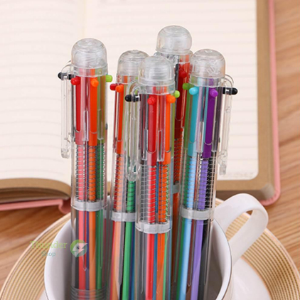 ถูกที่สุด ปากกาหมึกแห้ง ปากกาลูกลื่น 6 สี 0.5 มม มีชำระปลายทางสั่งได้เลย td99