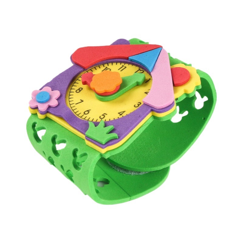 นาฬิกาข้อมือเด็ก DIY Watch โฟม EVA ลายน่ารัก ของเล่นงานประดิษฐ์ นาฬิกาสอนเวลา