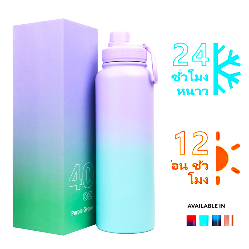 แก้วเก็บความเย็น 1200ml แก้วน้ำเก็บความเย็น 40oz แก้วน้ำ แก้วน้ำสแตนเลส เก็บเย็น-ร้อนได้นาน แก้วสแตนเลส กระบอกน้ำเ