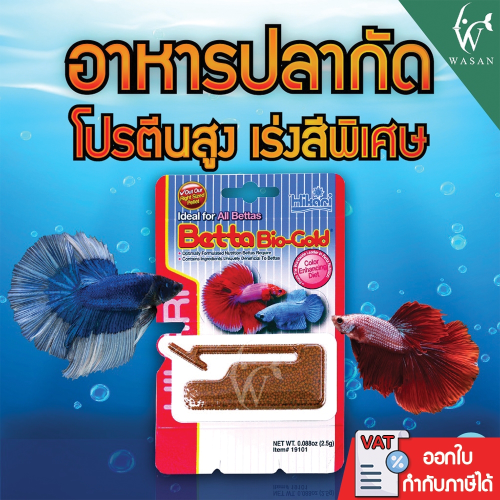 อาหารปลากัด Hikari Betta Bio-Gold 2.5g.อาหารปลากัด โปรตีนสูง เร่งสีพิเศษ BY วสันต์อุปกรณ์ปลาสวยงาม