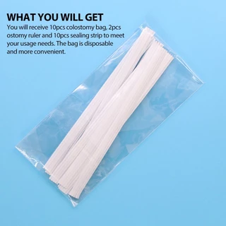 10PCS/Set ถุงเก็บอุจจาระ ถุงอึแบบชิ้นเดียว ขนาด 20-60มม. Colostomy Bag