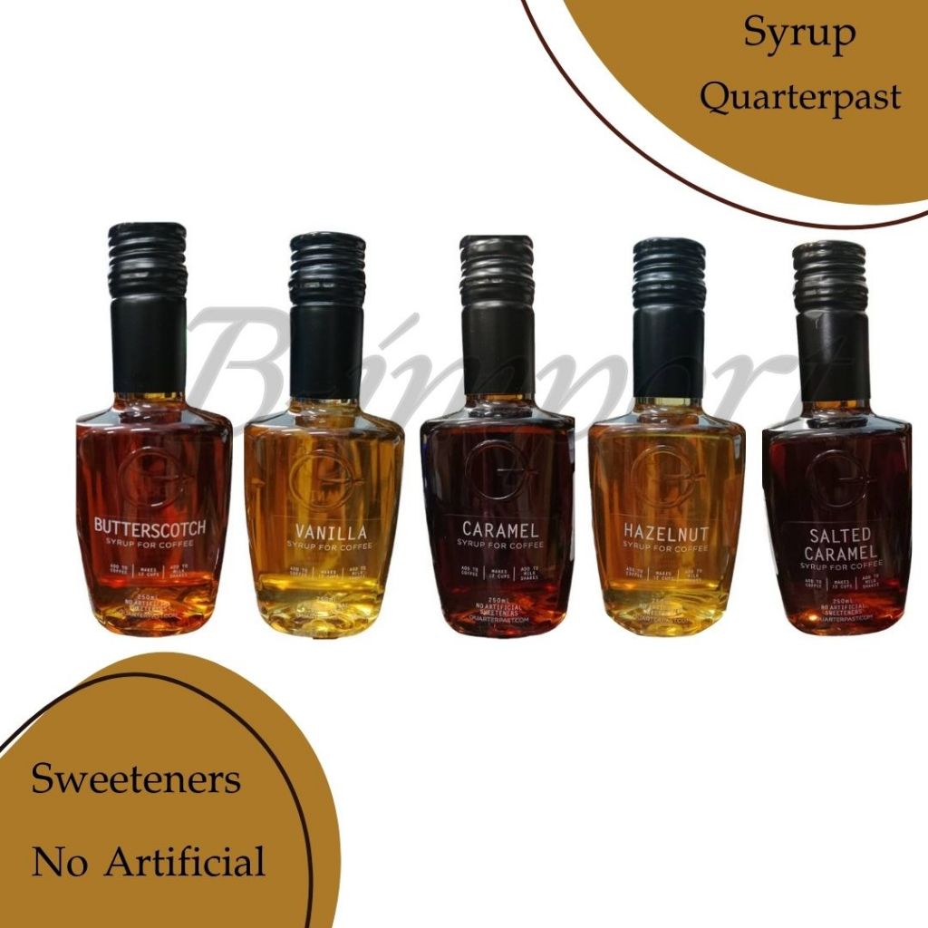 Quarterpast Syrup For Coffee, No Artificial , Sweeteners มี 5 รส น้ำหนัก 250 ml