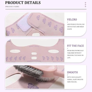 【1แถม1】ผ้ารัดหน้าเรียว ยกกระชับ V Shape ที่รัดหน้าเรียว ลดแก้ม ผ้าดึงหน้ายกกระชับตอนนอนแท้ ใส่นอน ได้เป่าผม