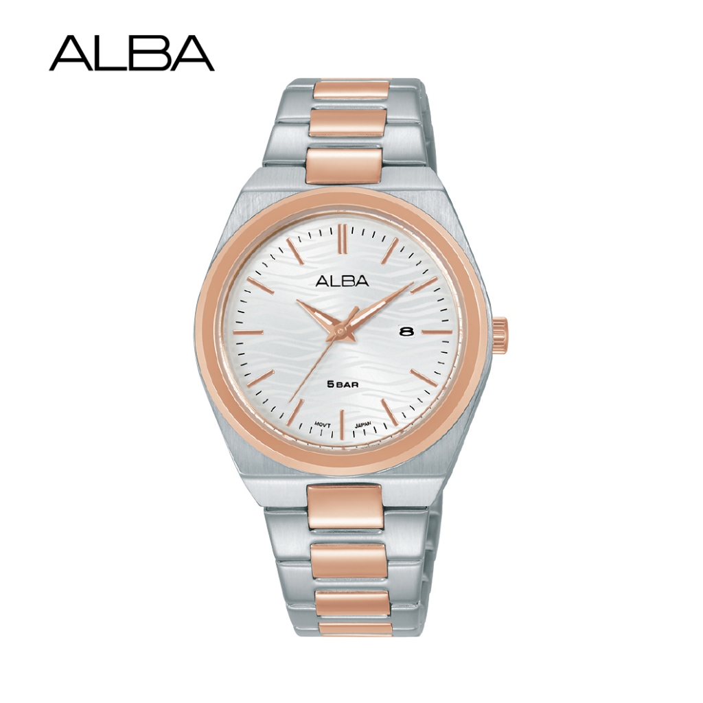 ALBA Signa Quartz อัลบา นาฬิกาข้อมือผู้หญิง รุ่น AH7DK2X ขนาด 32 mm.สีขาวไข่มุก