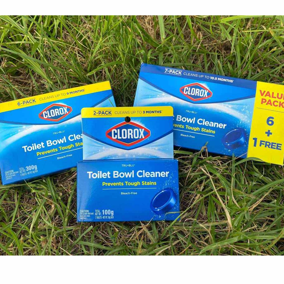 Clorox toilet bowl cleaner ก้อนทำความสะอาดสุขภัณฑ์ ก้อนฟ้าแถบเหลือง