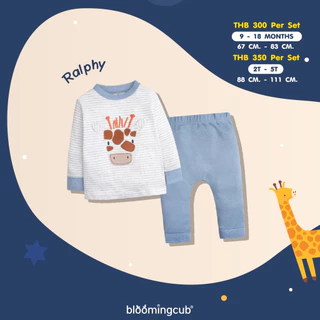 Bloomingcub Collection Pows and dreams ชุดนอนแขนยาวขายาว ผ้า 100% Cotton นุ่มสบาย ระบายอากาศดี