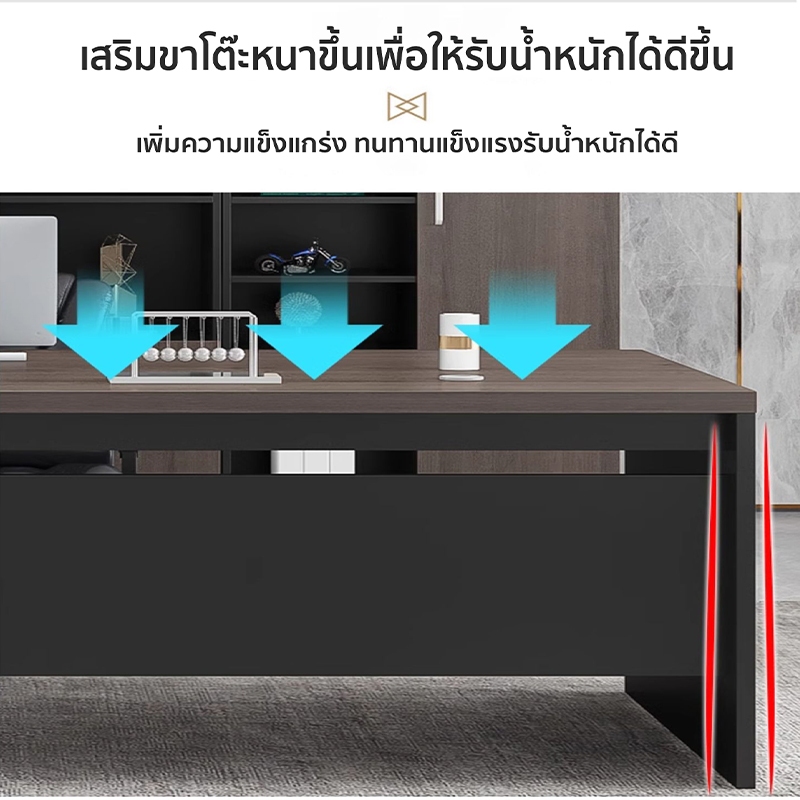 Five furnitures โต๊ะทำงาน เฟอร์นิเจอร์สำนักงาน โต๊ะผู้บริหาร มินอมอล โต๊ะคอม 140/160/180 เมตร 💕ใช้งานได้นาน50ปี💕 - รูปที่ 3