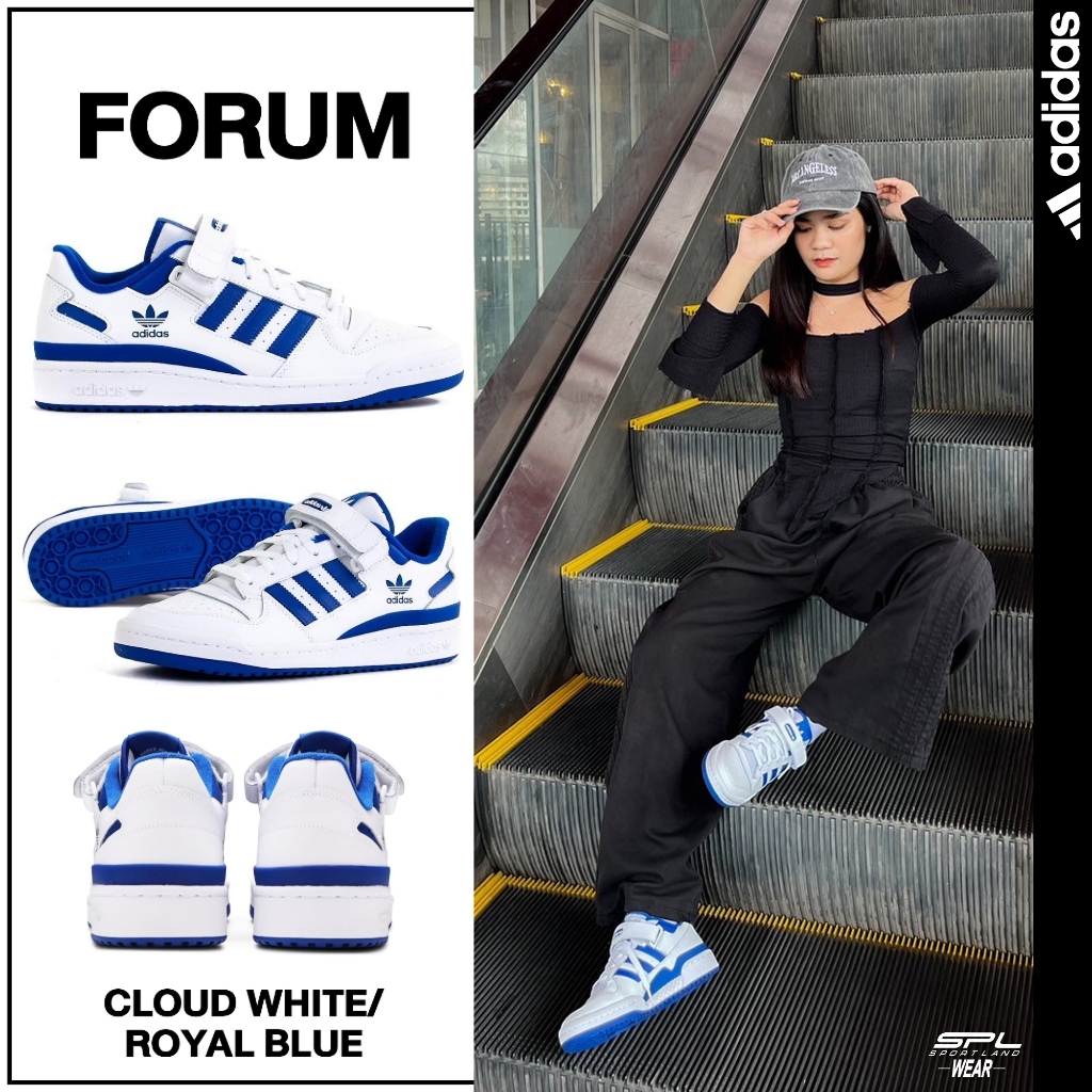 Adidas อาดิดาส รองเท้าผ้าใบ รองเท้าแฟชั่น OG M Forum Low White Royal Blue FY7756 (3600)