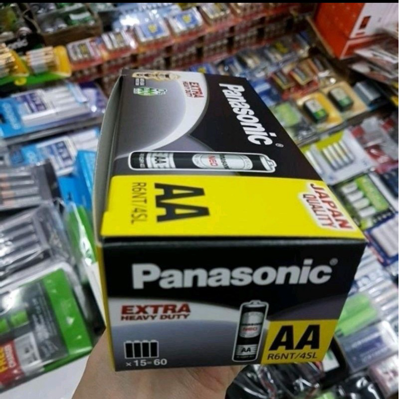 (ยกกล่อง) ถ่าน Panasonic AA Neo ดำ (R6NT/4SL) 1.5V จำนวน 60ก้อน ของใหม่ ของแท้บริษัท (ชาร์จไม่ได้) ราคาถูก Shopee Lazada