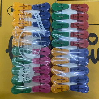 (20ชิ้น) กิ๊บหนีบผ้า ที่หนีบผ้าพลาสติก (ตัวใหญ่แข็งแรง) อาจมีการเปลี่ยนแปลงรูปแบบ สี ตาม lot ค่ะ