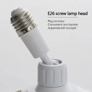 DT ขั้วหลอดไฟ E27 ขั้วปรับได้ 360° อะแดปเตอร์ต่อขยายซ็อกเก็ตหลอดไฟ E27 ยืดหยุ่น