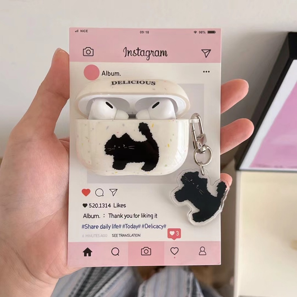 💋จัดส่งจากไทย💋เคส Airpods 3 case เคสป้องกัน สำหรับ แมวดำ น่ารัก Airpod Pro 2 for soft case Airpod 1 