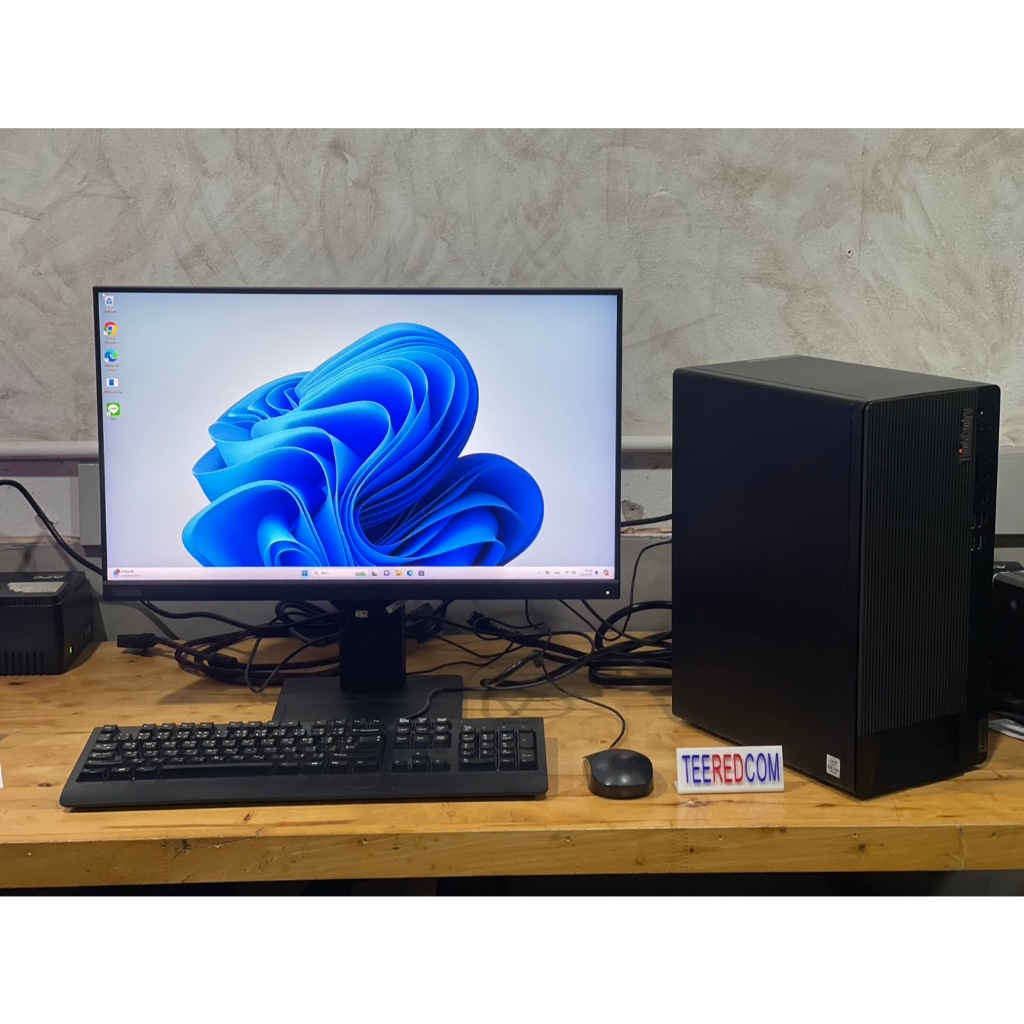 คอมพิวเตอร์ lenovo  ThinkCentre M90T คอม i5 gen 10 ram 8-64gb m.2 Nvme250g Hdd 500GB /จอ23.8"full hd