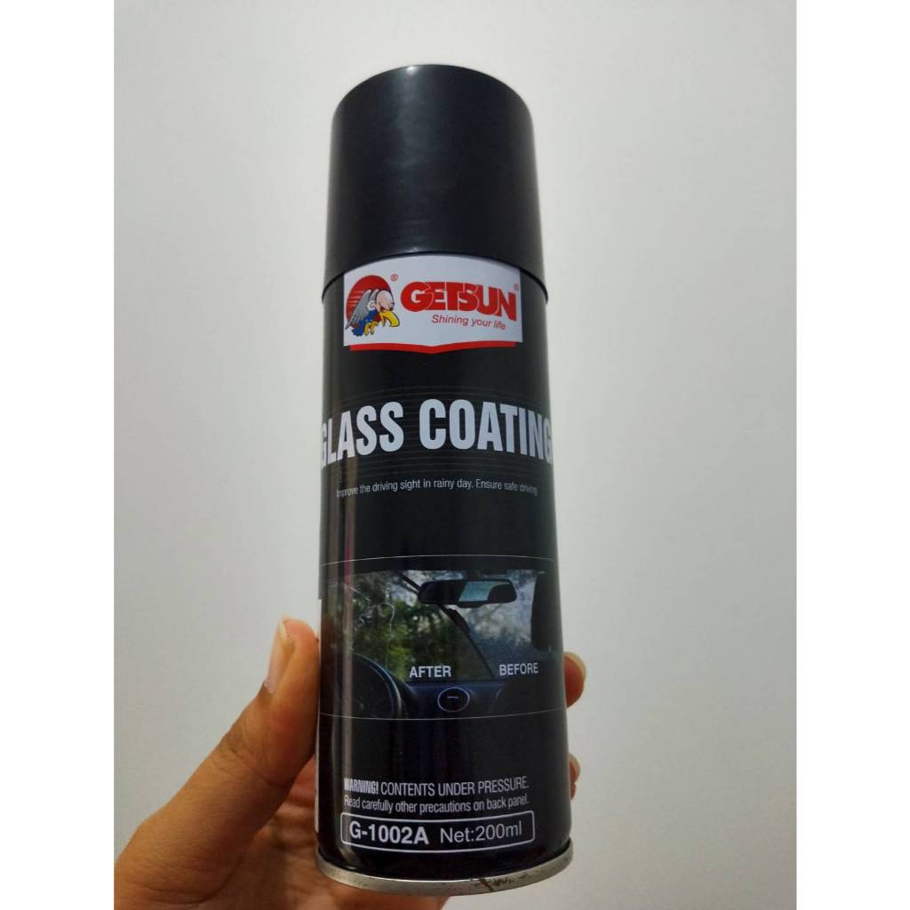 Getsun สเปรย์เคลือบกระจก Glass Coating สเปรย์พ่นเคลือบกระจกรถยนต์กันน้ำเกาะ 200 ml