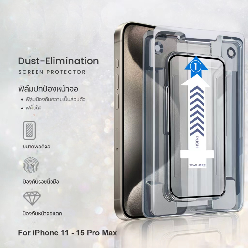 ฟิล์มกระจกนิรภัย iPhone 14/13/13pro/11/12pro/12pro Max ป้องกันหน้าจอ ฟิล์ม iPhone screen protector ฟิล์มกระจก iphone