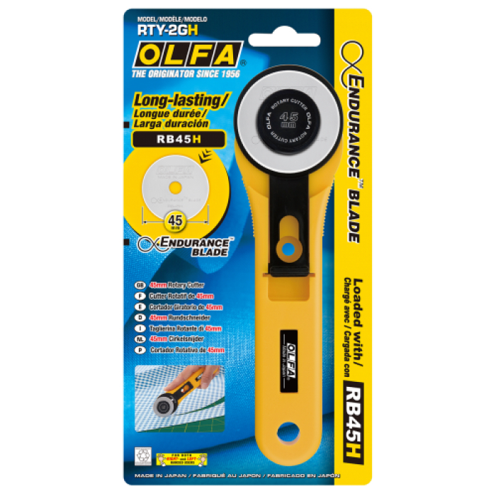 เครื่องตัดโรตารี่ Olfa RTY-2/GH - RB45H - ใบมีดทนทาน ใช้งานได้ยาวนานยิ่งขึ้น
