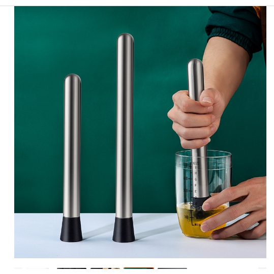 ค็อกเทล Muddler ที่บดน้ำแข็ง ไม้บดค็อกเทล แท่งบดผลไม้ เครื่องผสมบาร์สแตนเลส Mojito ที่ทุบน้ำแข็ง ไม้ขยี้ผลไม้ พร้อมส่ง!!