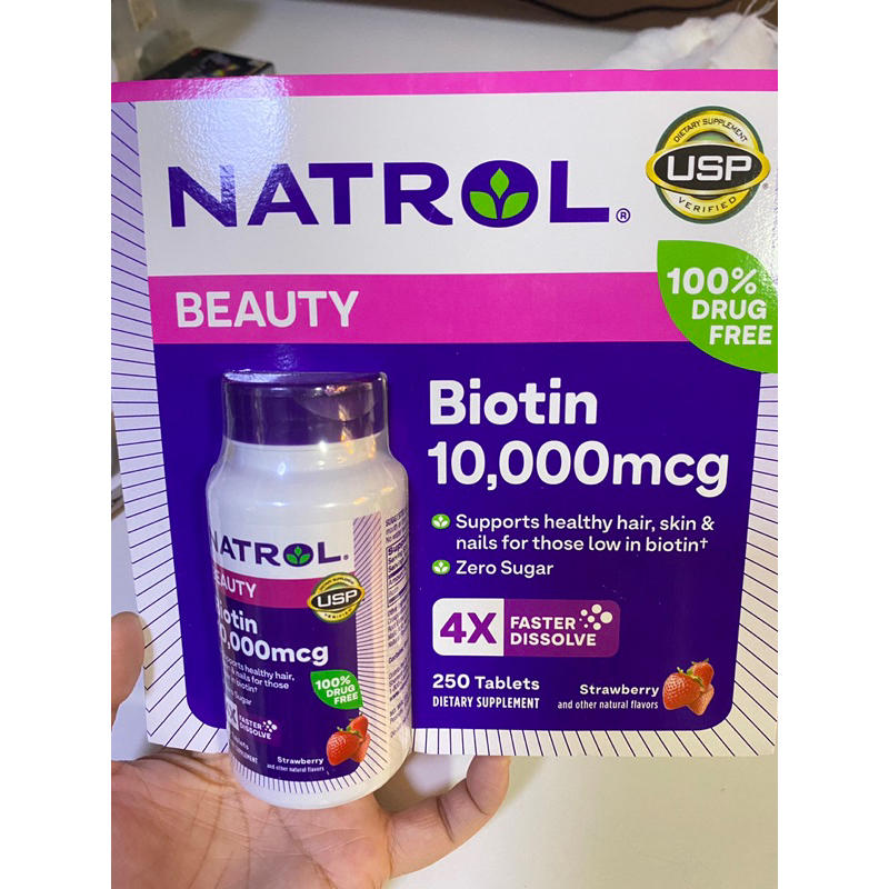 NATROL Biotin BEAUTY 10,000mcg 250 เม็ด