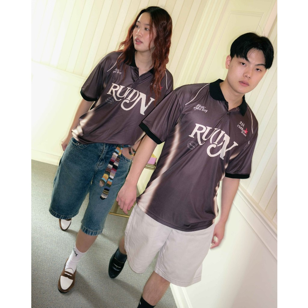 BEBCLUB RUIN BROWN POLO SHIRT เสื้อกีฬาโปโลเบ็บคลับสีน้ำตาล