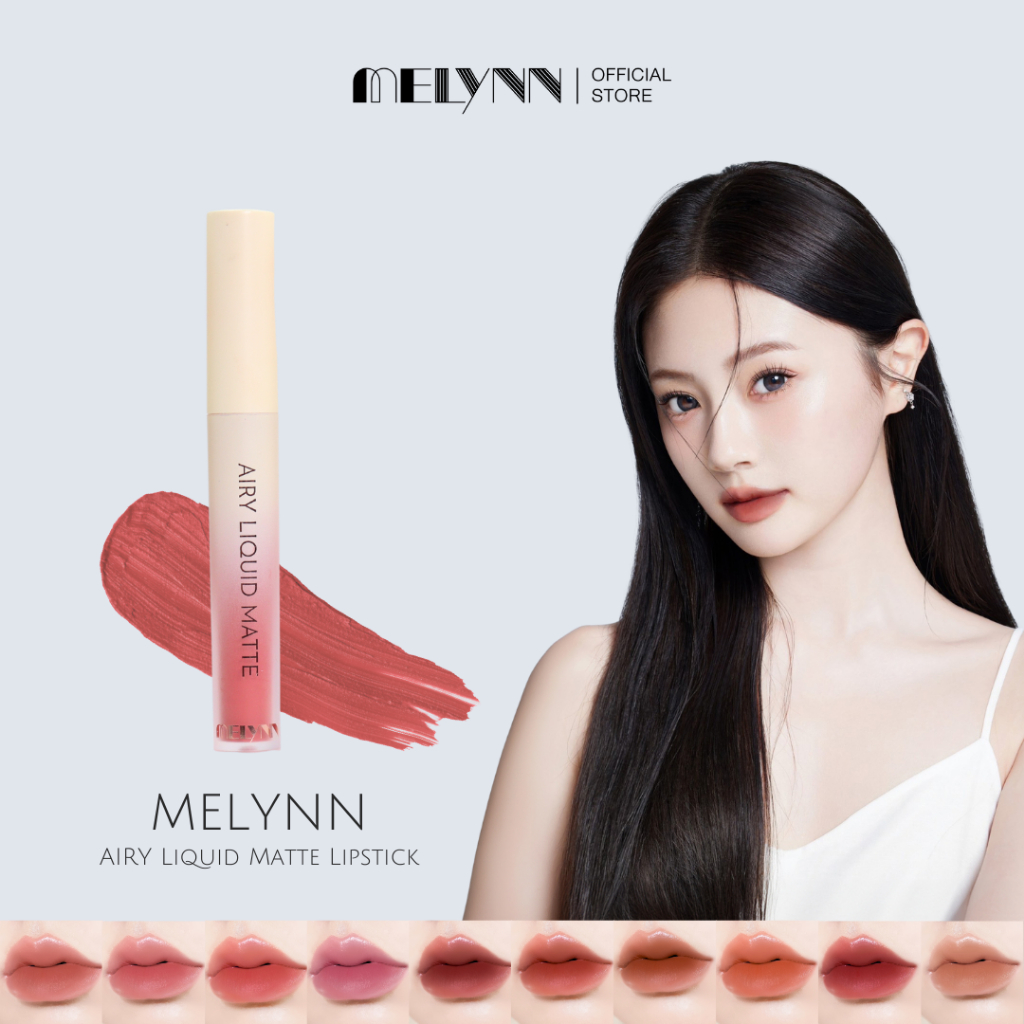 MELYNN - AIRY Liquid Matte Lipstick ลิปแมทรุ่นใหม่เบาสบายปากสีชัดกลบปากคล้ำ