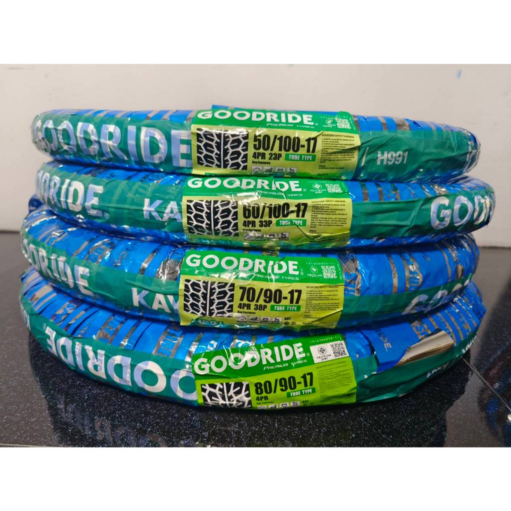 ยางนอกมอเตอร์ไซค์ GOODRIDE แม็กซิ่ง ขอบ17 H991 (ใช้ยางใน) TT